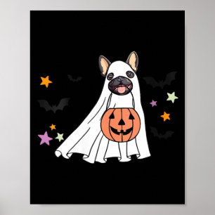Póster Ropa de mujer Fantasma Negro Bulldog Francés Boo A