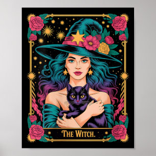 Póster Ropa de mujer La bruja Carta Halloween Gótico Bruj