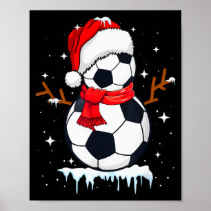 Póster Ropa de muñeco de nieve de fútbol, hombres diverti