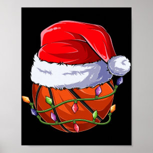 Póster Ropa de niño de Navidad de baloncesto, divertido S