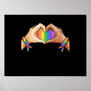 Póster Ropa de orgullo gay LGBT con bandera arcoiris unic