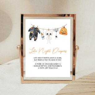 Póster Ropa de Pequeño Boo Cartel de Pañales Nocturnos