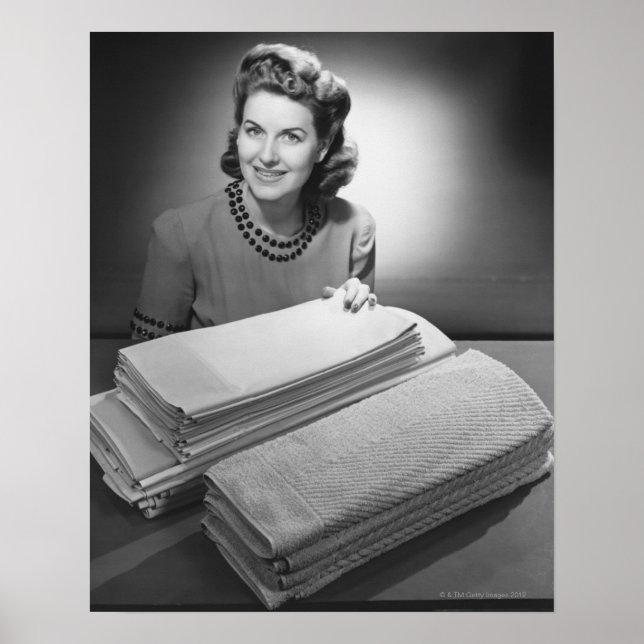 Póster Ropa de plancha y toallas (Frente)