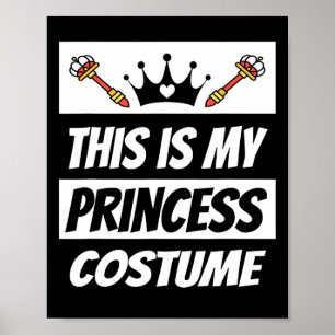 Póster Ropa de princesa retro disfraz de Halloween