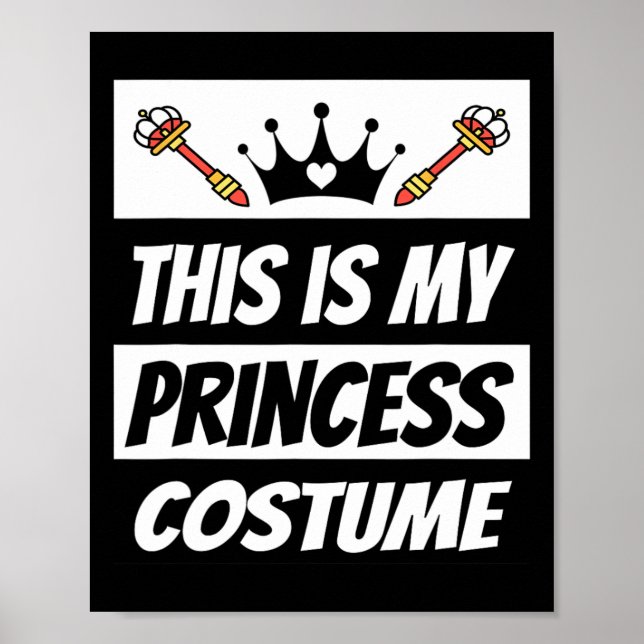 Póster Ropa de princesa retro disfraz de Halloween (Frente)