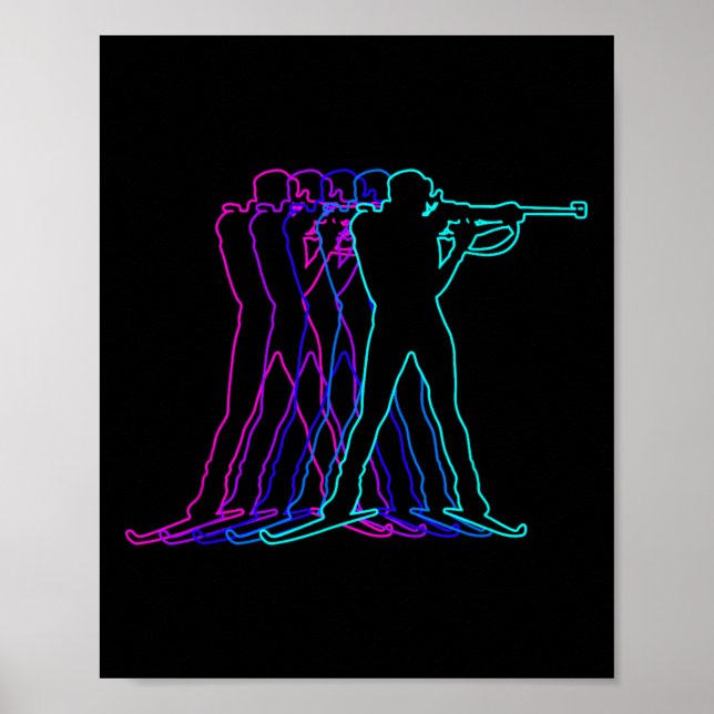 Póster Ropa De Regalo De Biatlón Biatleta Para Jóvenes (Frente)