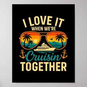 Póster Ropa de Squad de Crucero 2025 Amigos Familia Parej