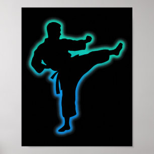 Póster Ropa de Taekwondo Camiseta de Artes Marciales Niño