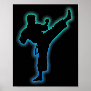 Póster Ropa de Taekwondo Camiseta de Artes Marciales Niño
