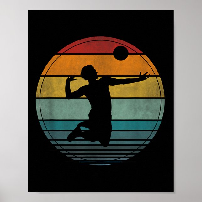 Póster Ropa de voleibol Mens Beach Voleibol (Frente)