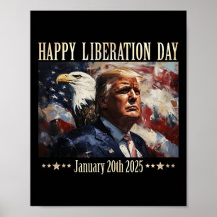 Póster Ropa del Día Feliz de la Liberación Presidente Tru