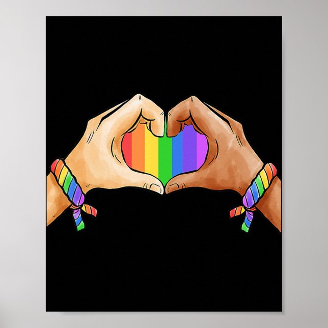 Póster Ropa del orgullo gay LGBT Bandera arcoiris Unidad  (Frente)