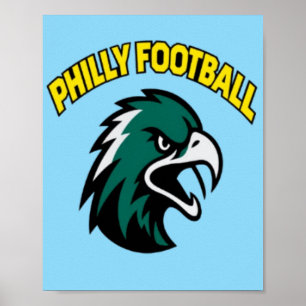 Póster Ropa Deportiva del Mascota Águila del Fútbol de Fi