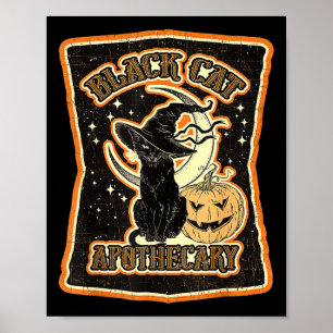 Póster Ropa divertida de Halloween con rata negra