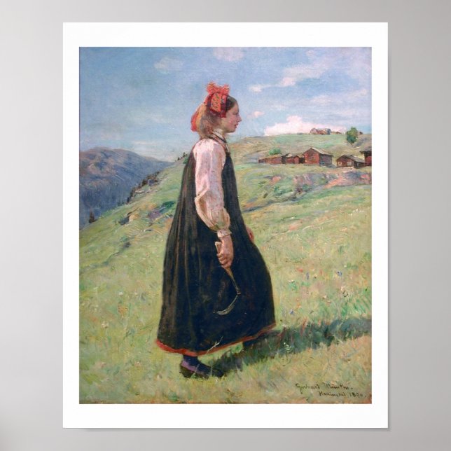 Póster Ropa folclórica noruega de Budeia (Frente)