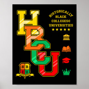 Póster Ropa HBCU Universidades y Colegios Históricamente 