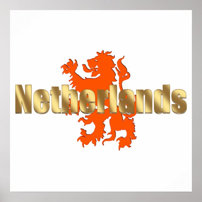 Póster Ropa holandesa de león de Oranje (Frente)
