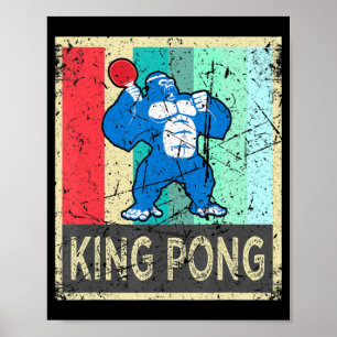 Póster Ropa King Pong Ping Pong Gear Para Hombres Mujeres