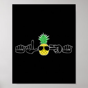 Póster Ropa Lenguaje de Señas Asl Playa Sordo Consciente