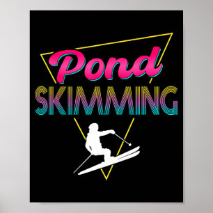 Póster Ropa para patinar en estanques retro de los 80 esq