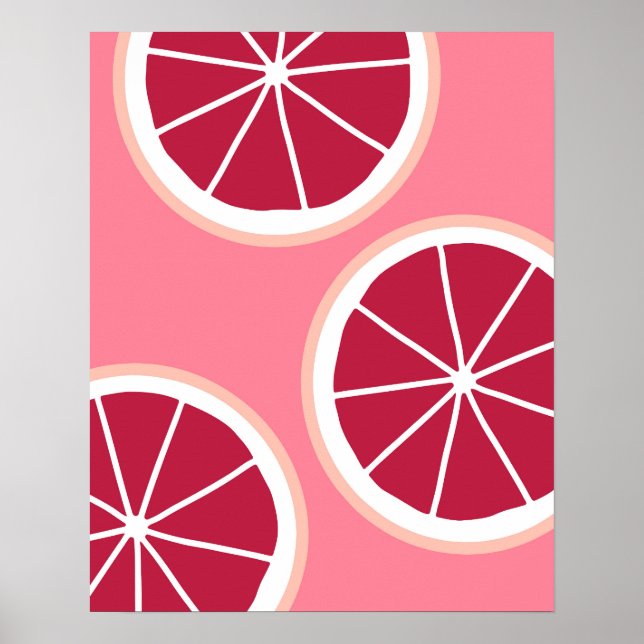 Póster Ropa rosa de pomelo (Frente)