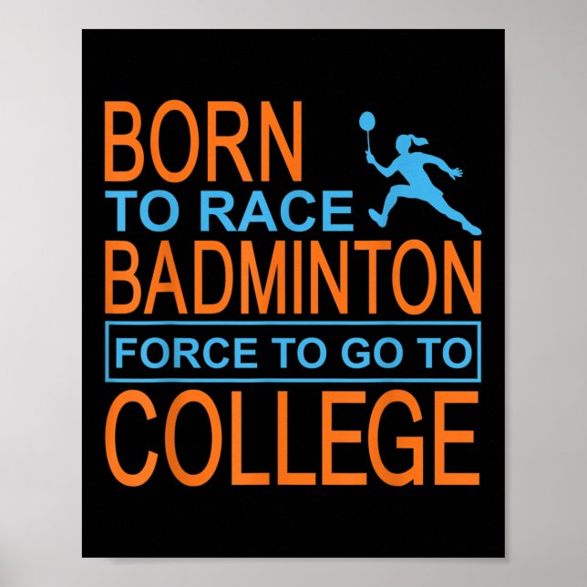 Póster Ropa universitaria de bádminton Shuttle  (Frente)