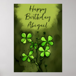 Póster Ropas caprichosas personalizadas Feliz cumpleaños