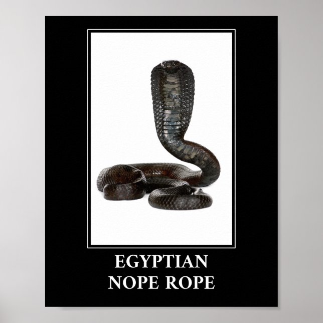 Póster Rope egipcio Nope - Peligro de serpiente Cobra (Frente)