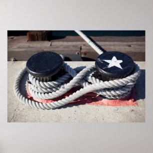 Póster Rope Tied To Two Bollards