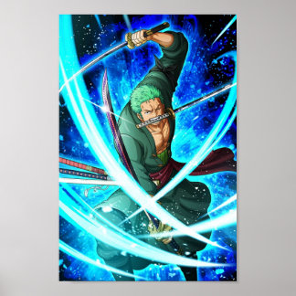 Póster Roronoa Zoro una pieza