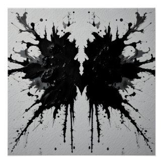 Póster Rorschach Inkblot Close-Up
