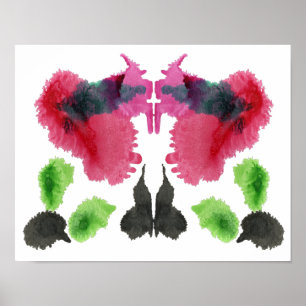 Póster Rorschach Inkblot Test Fun Art