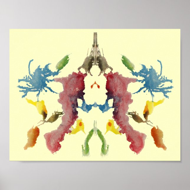 Póster Rorschach Inkblot Test Fun Art (Frente)