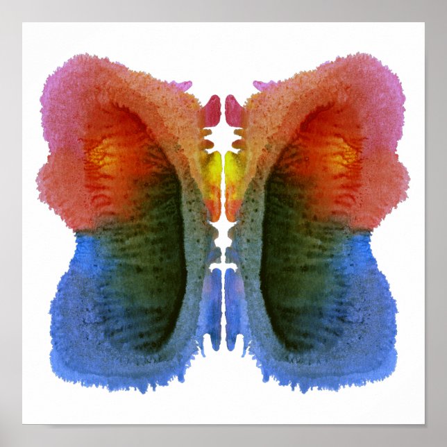Póster Rorschach Inkblot Test Fun Art Imprimir (Frente)
