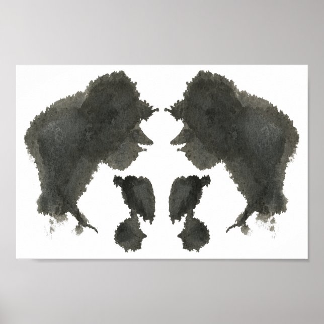 Póster Rorschach Inkblot Test Fun Art Imprimir (Frente)
