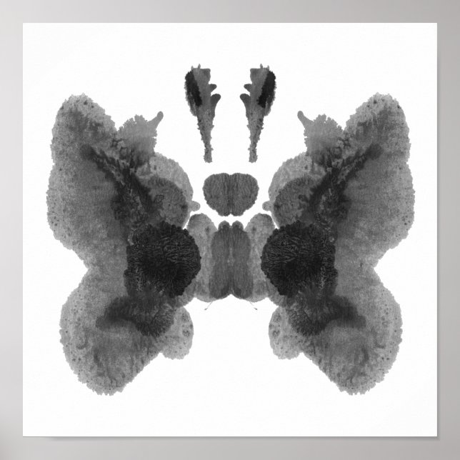 Póster Rorschach Inkblot Test Fun Art Imprimir (Frente)