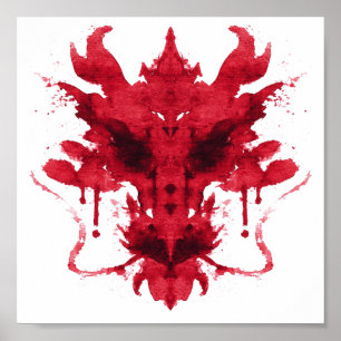 Póster Rorschach Inkblot Test. No me llames loca