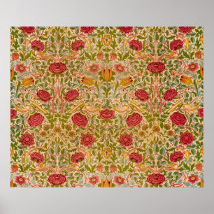 Póster Rosa, 1883 por William Morris