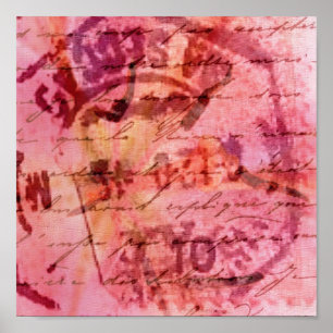 Póster Rosa abstracto