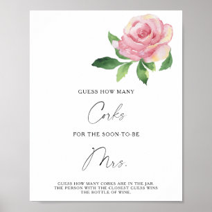 Póster Rosa - Adivina Cuántos Corchos