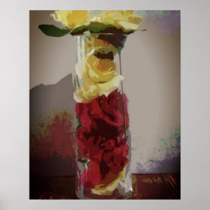 Póster Rosa amarilla