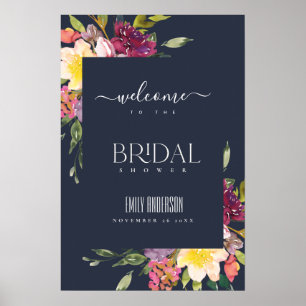 PÓSTER ROSA AMARILLO MARINA FLORAL BODA BURGUNDY 