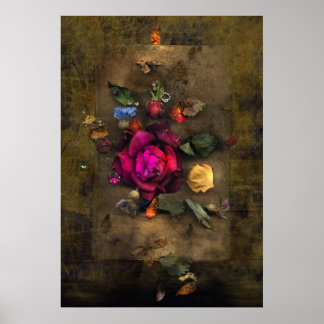 Póster Rosa antiguo