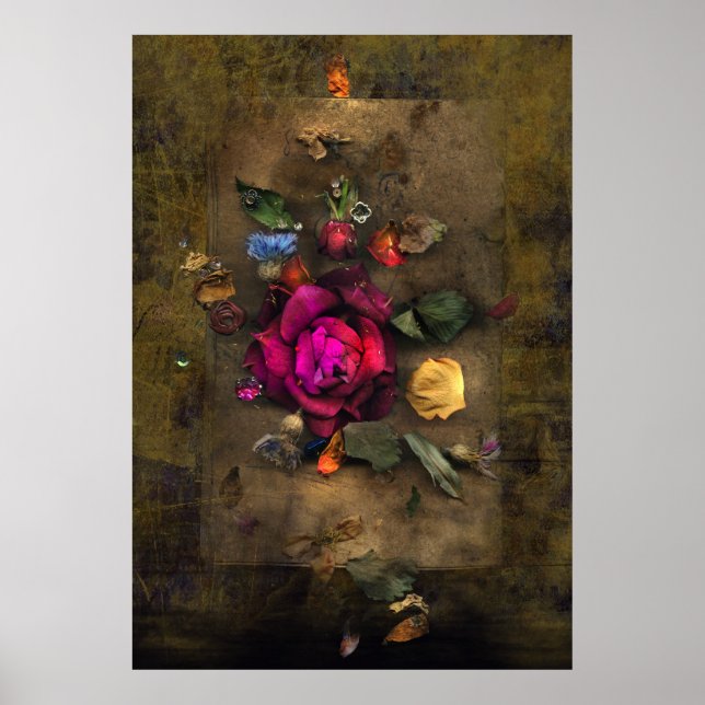 Póster Rosa antiguo (Frente)
