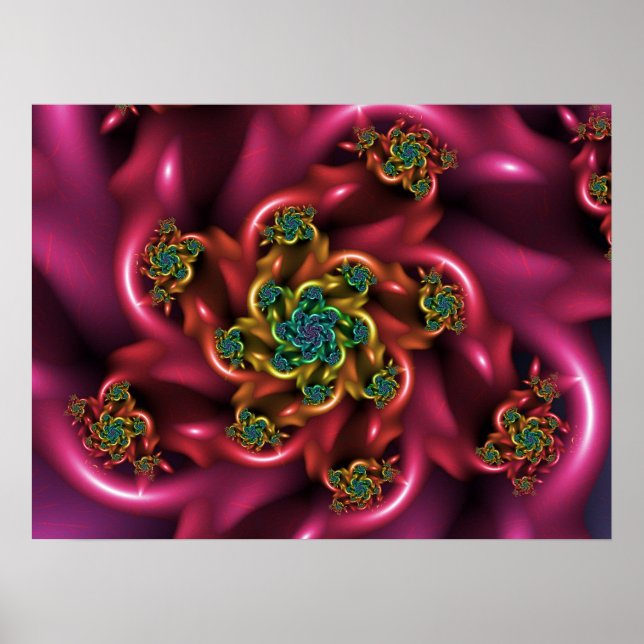 Póster Rosa Arcoíris Rosa (Frente)