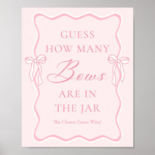 Póster Rosa Atando el Nudo Adivina Cuántos Lazos