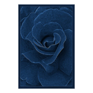 Póster Rosa azul de terciopelo