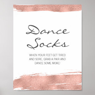 Póster Rosa Bat Mitzvah Dance Socks Rótulo
