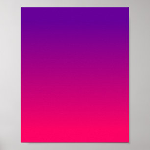 Póster Rosa Brillante Femenino y Ombre Morado