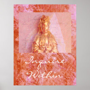 Póster Rosa-Bronze Kwan Yin